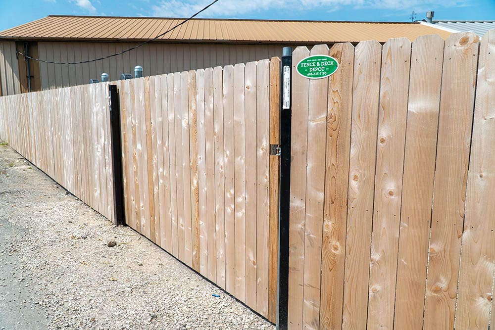 Wood fence at Patterson Tire and Service