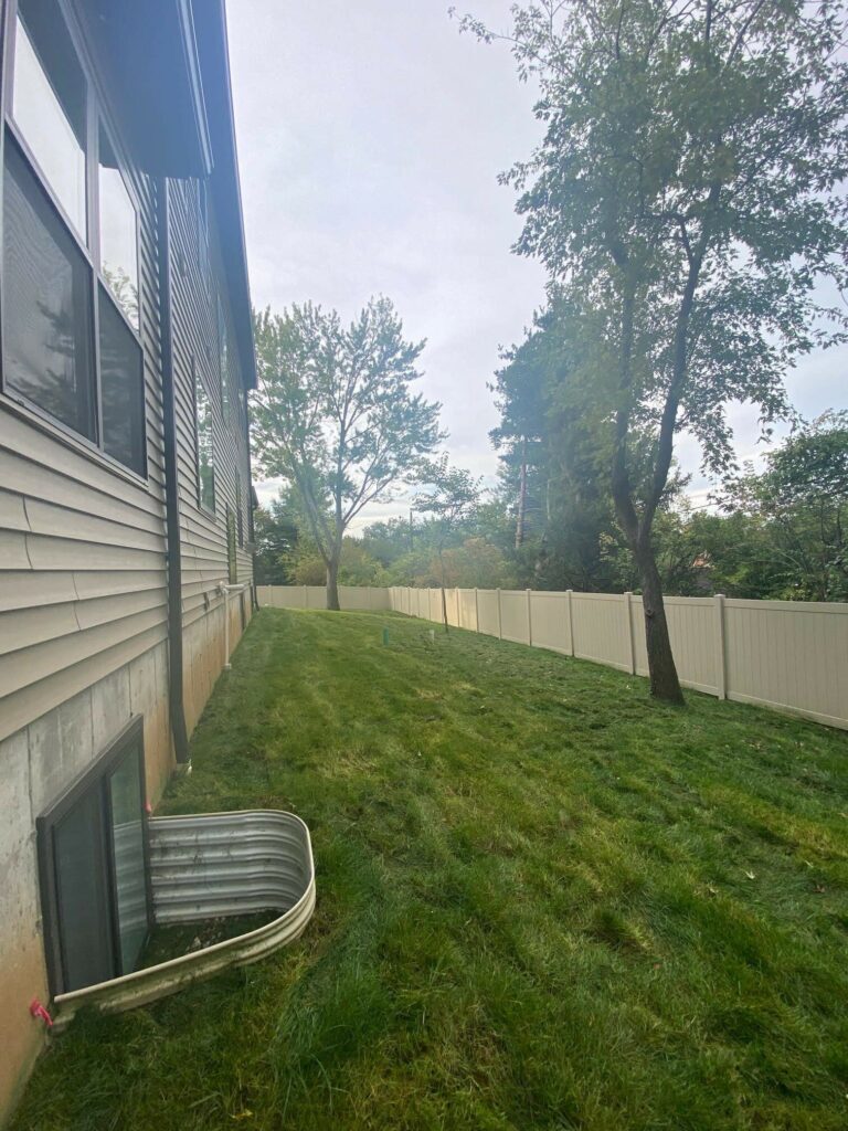 Large vinyl fence
