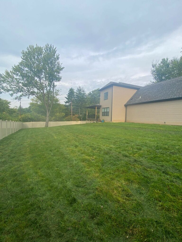Large vinyl fence
