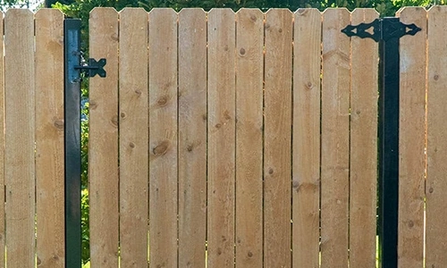 Fence Materials – Wood Fence Wood fence with gate