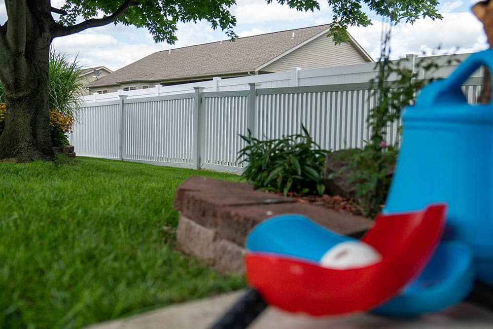 Modern vinyl fence