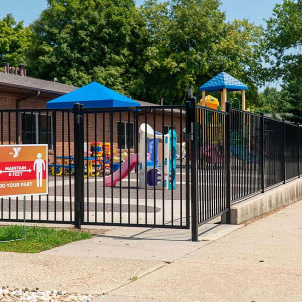 Fence around playground