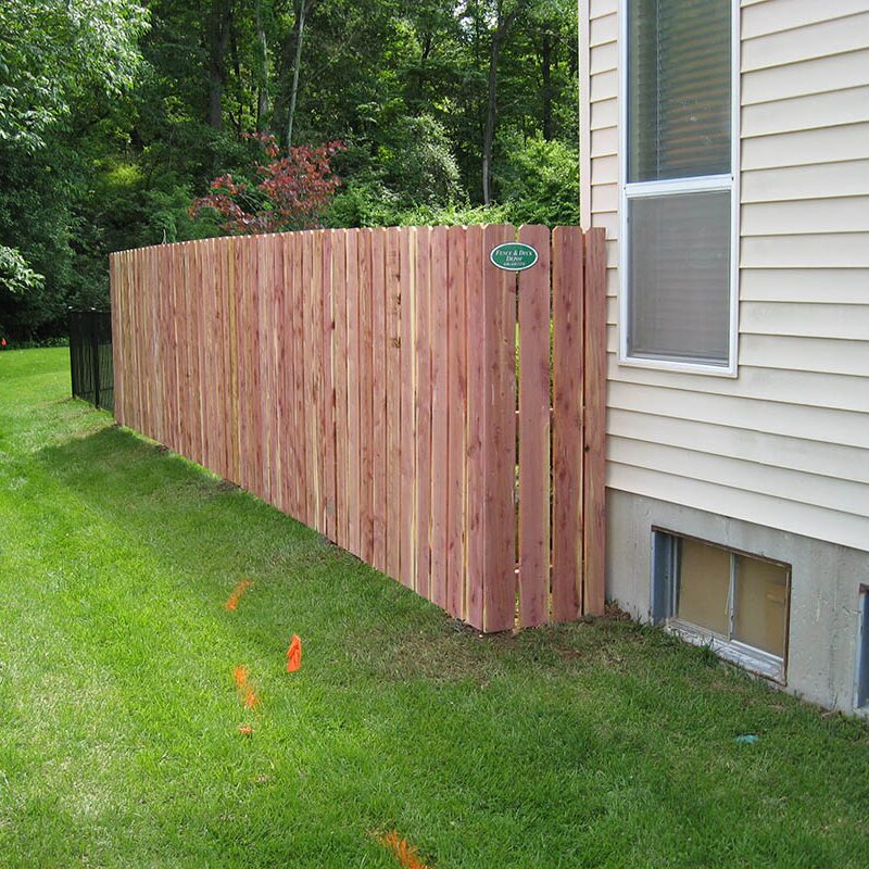 Tall wood fence