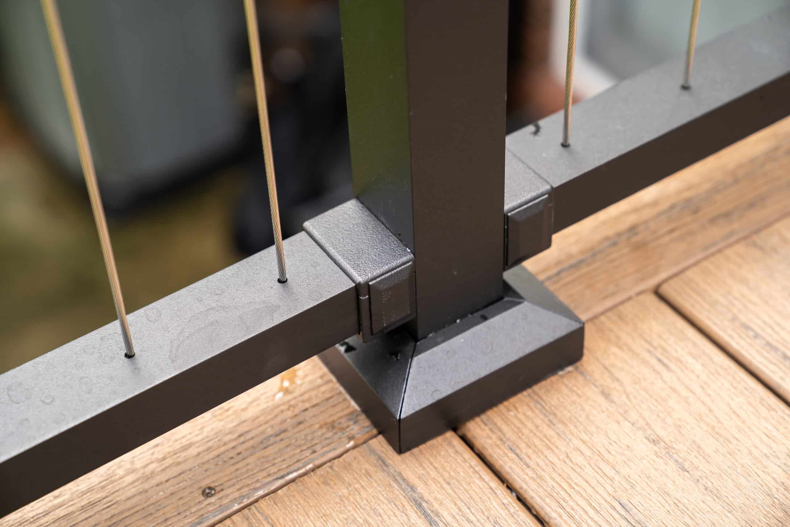 Vinyl deck railing