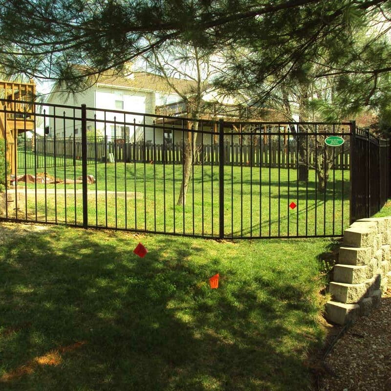 Large residential steel fence