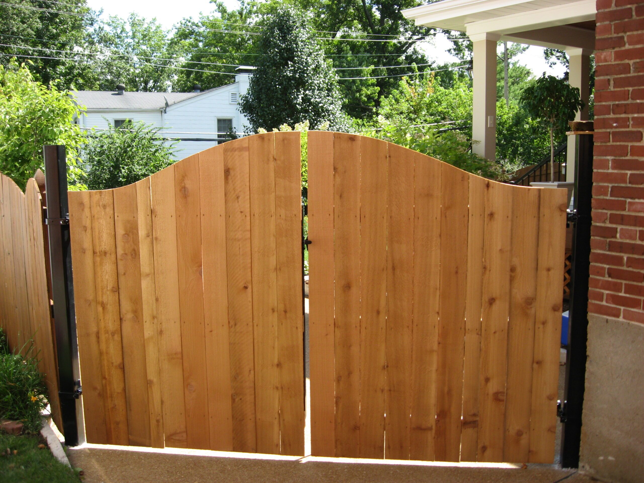 Stylized wood gate