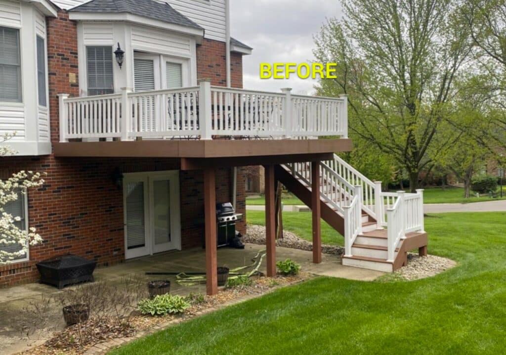 Before image of old deck