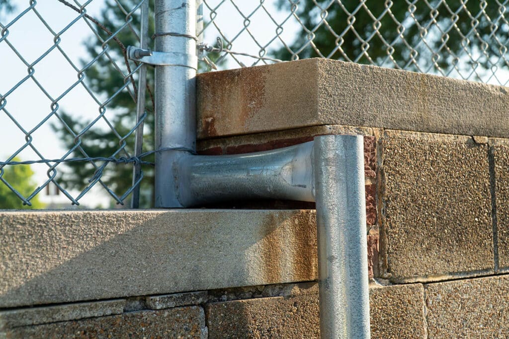 Commercial chain link fence and gate