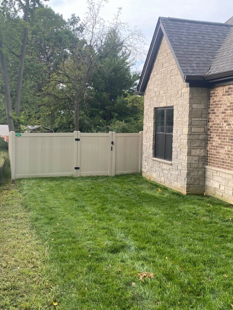 Large vinyl fence