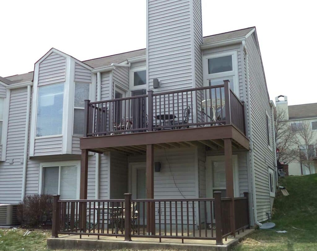 Composite decks at condominium