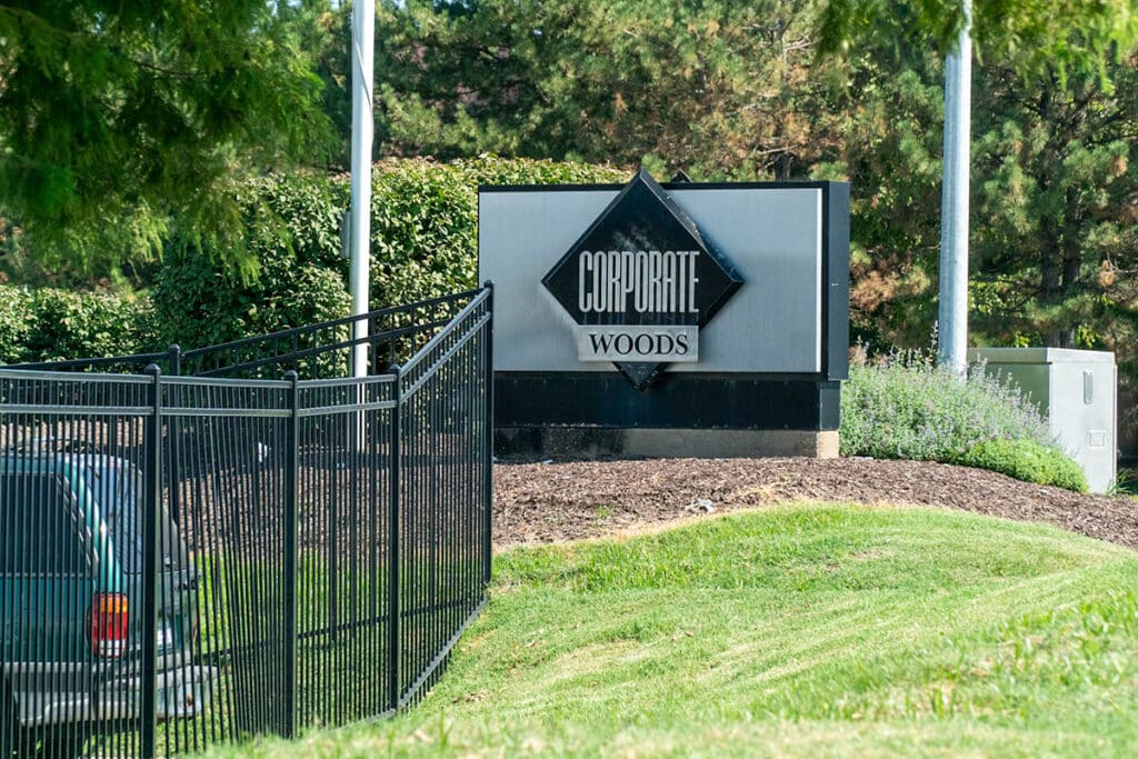 Corporate aluminum fence and gate