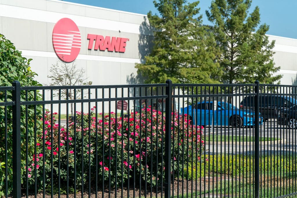 Corporate aluminum fence and gate