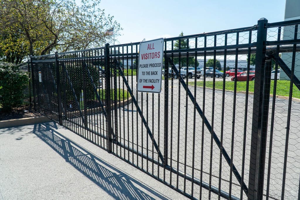 Corporate aluminum fence and gate