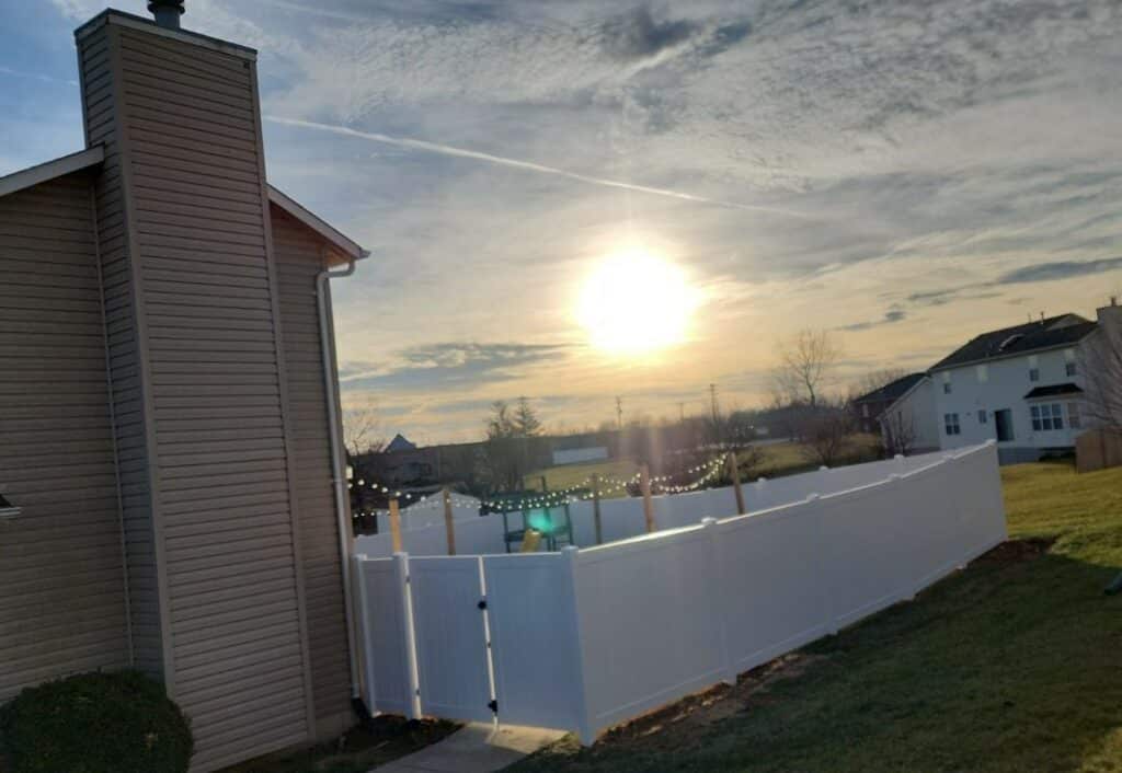 Backyard with privacy fence