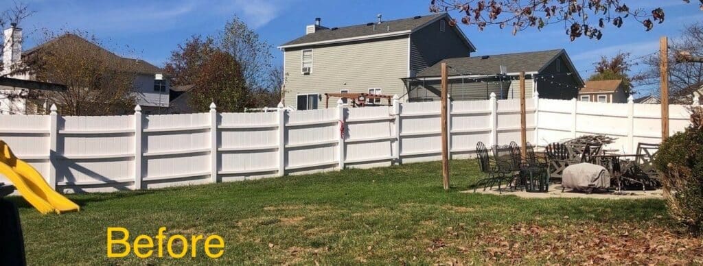 Before image of old fence