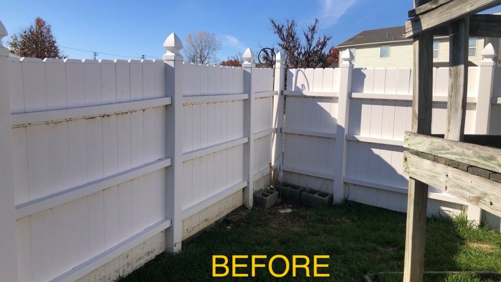 Before image of old fence