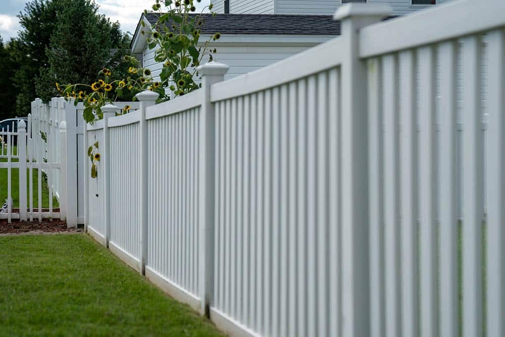 Modern vinyl fence