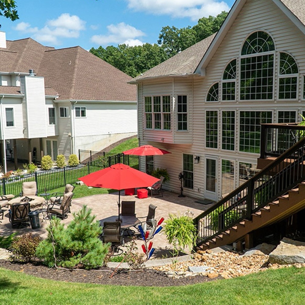 Yard with fence and deck
