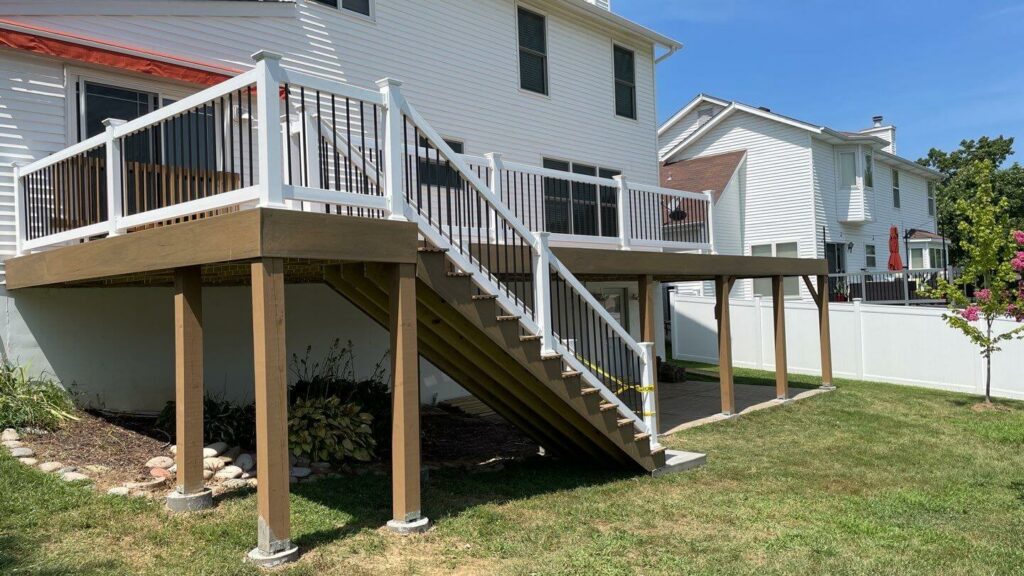 Screened-in deck building process