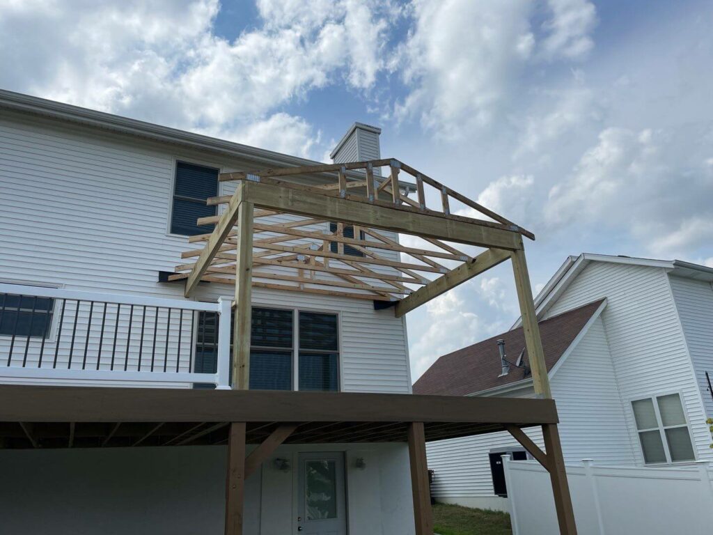 Screened-in deck building process