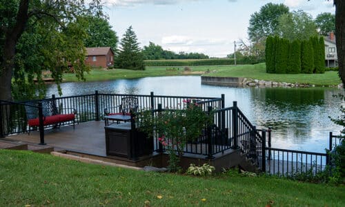 Composite deck over water