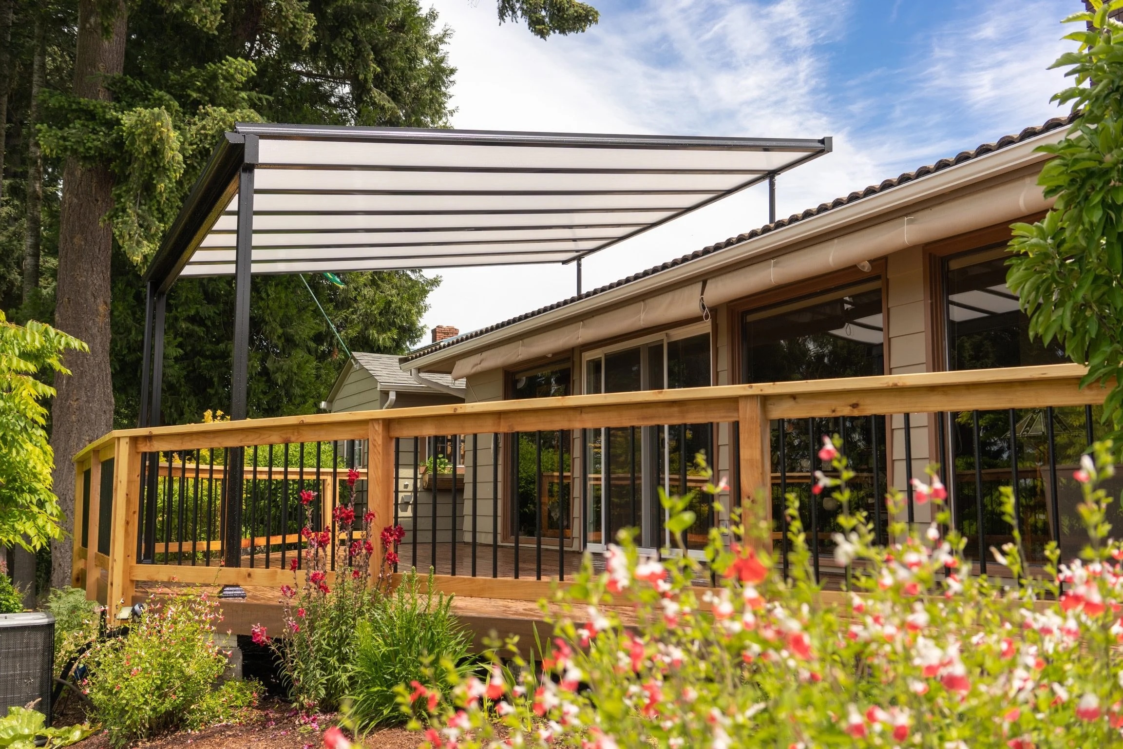 Fence & Deck Depot Patio Cover over deck by Acrilyte