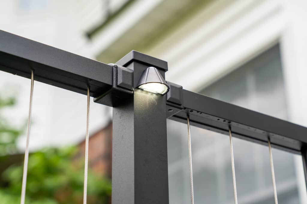 Vinyl deck railing lights