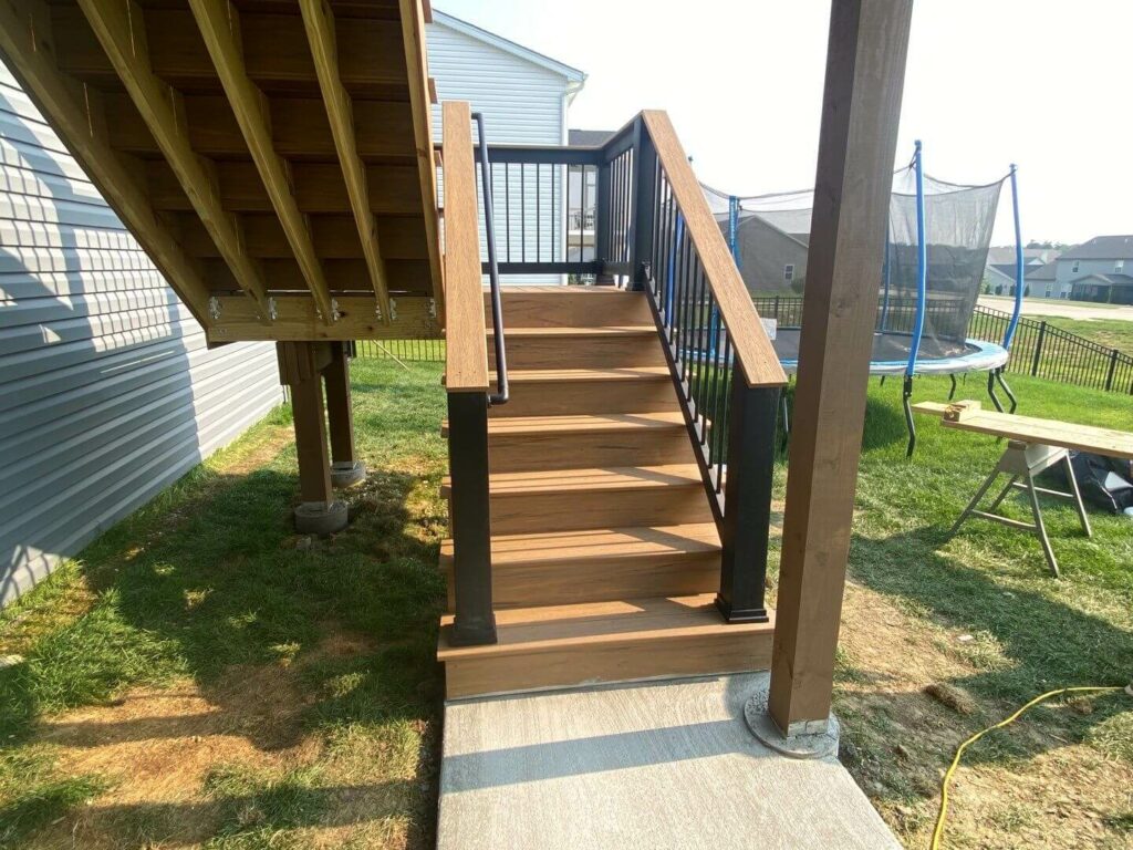 Composite deck stairs