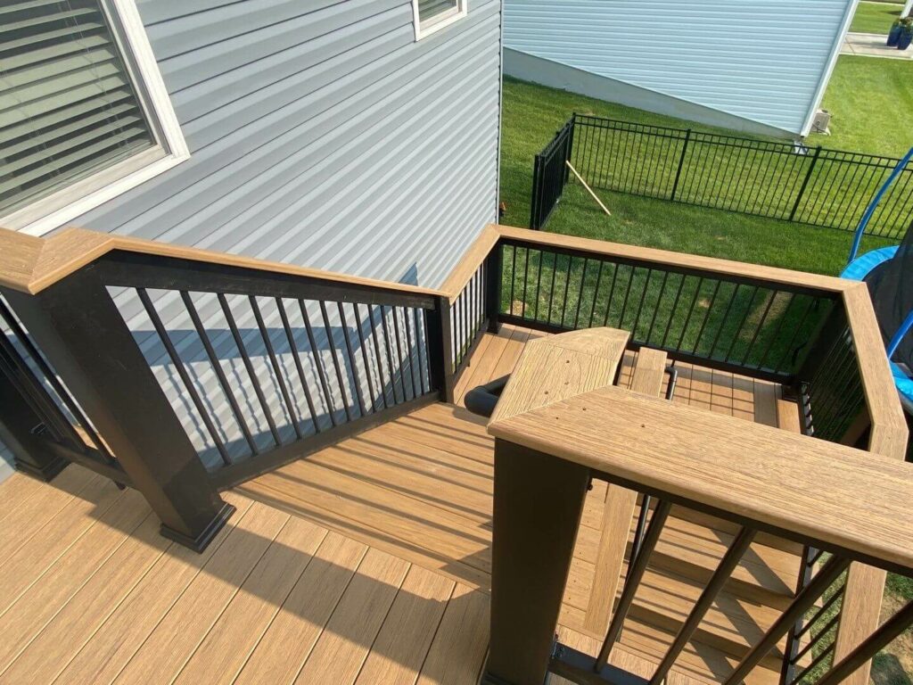 Composite deck stairs