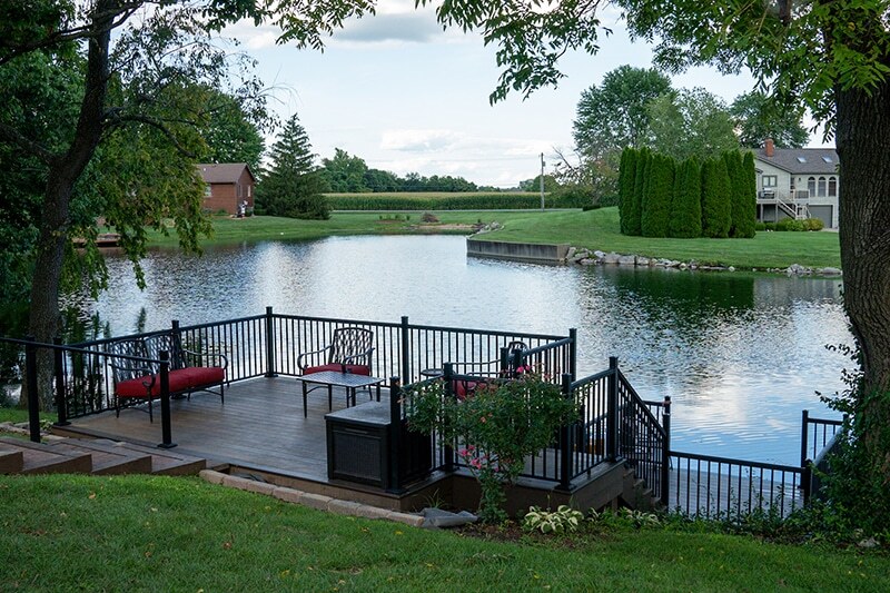 Deck on lake