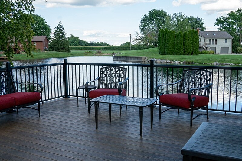 Deck on lake