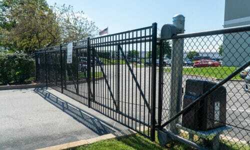 Fence-Deck-Depot-897Corporate-Property-Fence-500×300-Sliding Gate