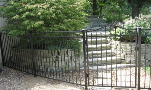 11steel-fence-500×300 Steel fence with gate