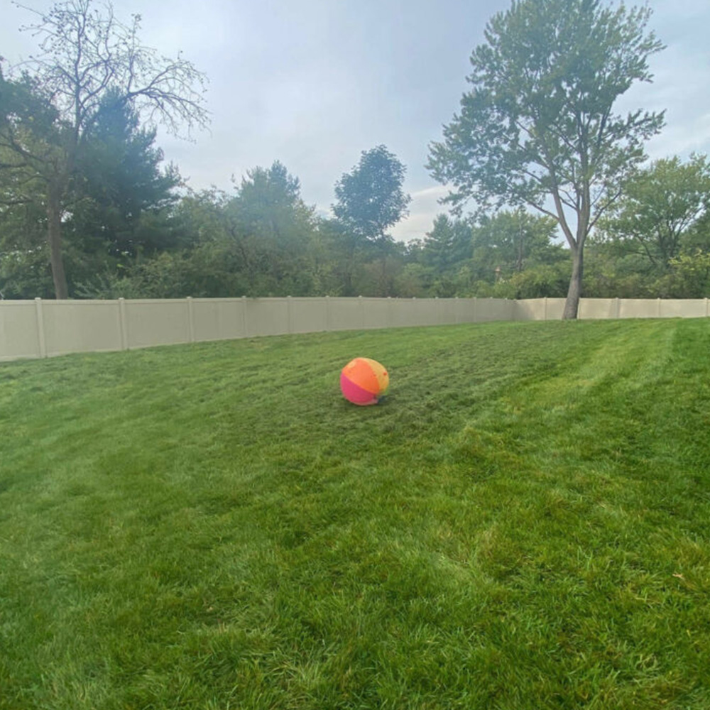 Large fenced in yard