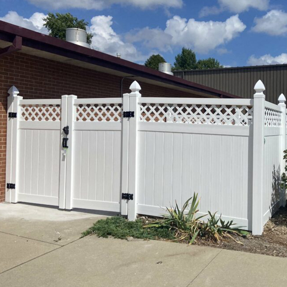 Tall vinyl fence with vinyl