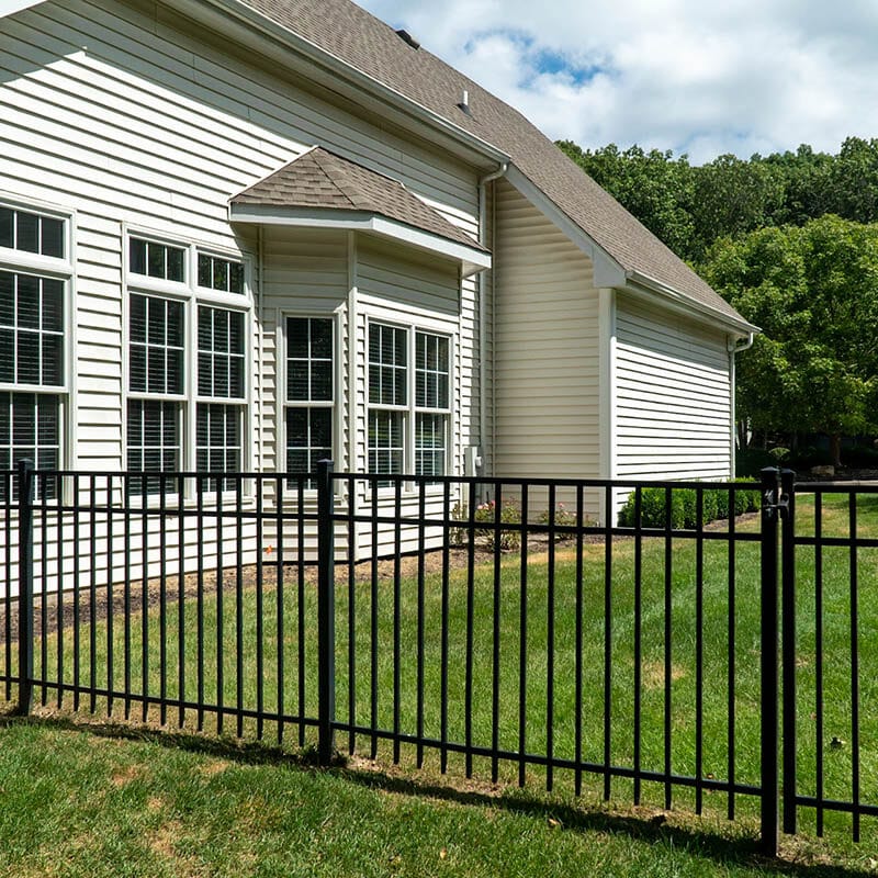 Fence-Deck-Depot-1000-residential-aluminum- Aluminum fence around residential home