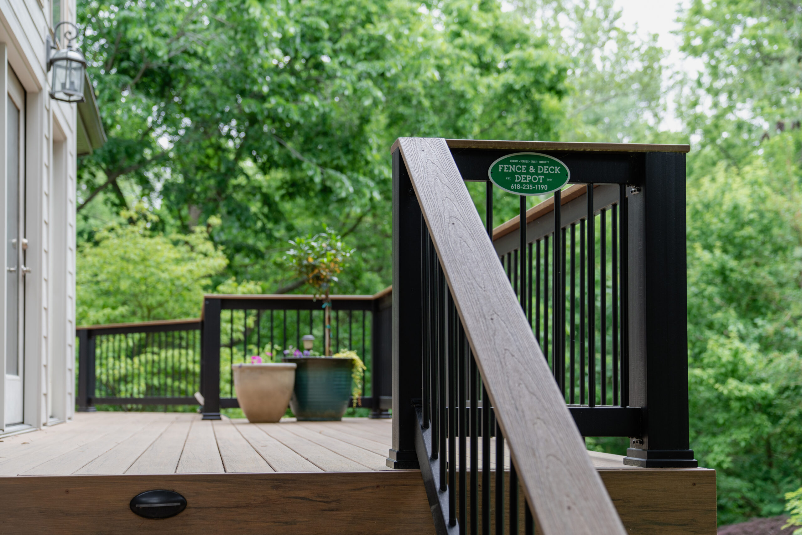 Deck installation with Fence and Deck Depot