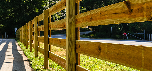 Fence made out of Ozark Timber