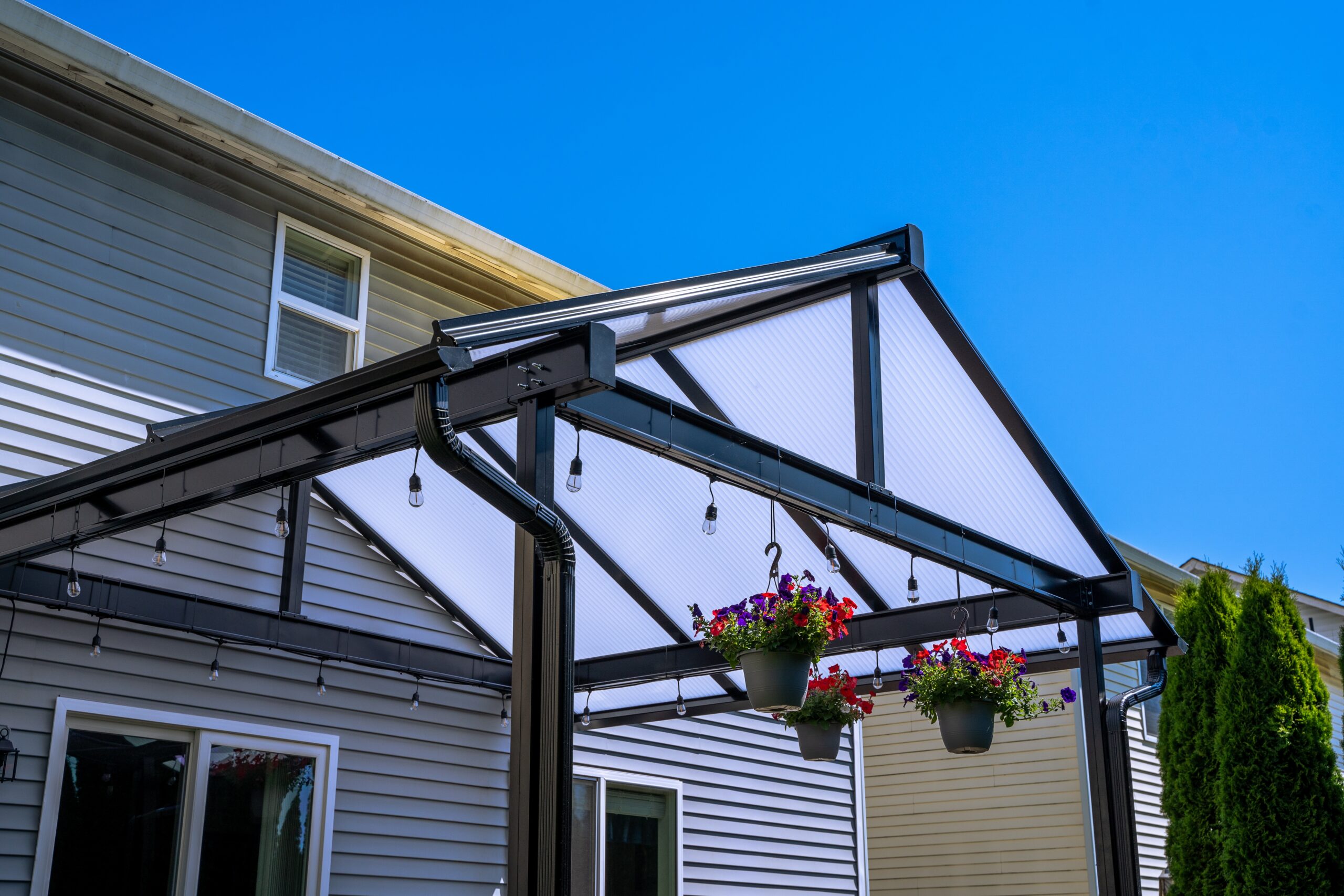 Gable Patio Cover in Black
