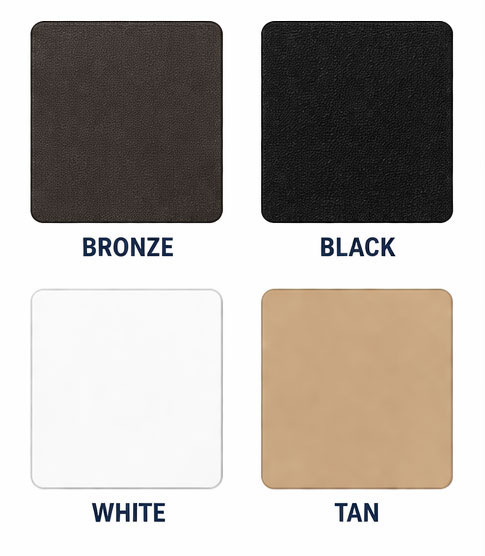 Frame Color Options – Bronze, Black, White, & Tan Frame Color Options - Bronze, Black, White, & Tan