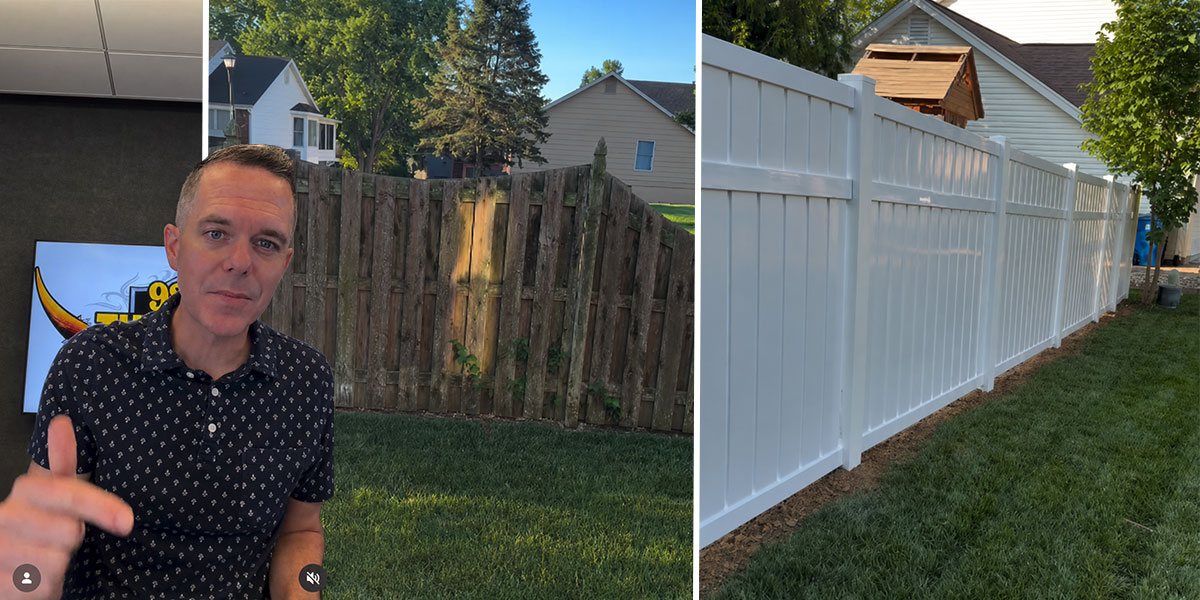 Dusty's Before and After Fence